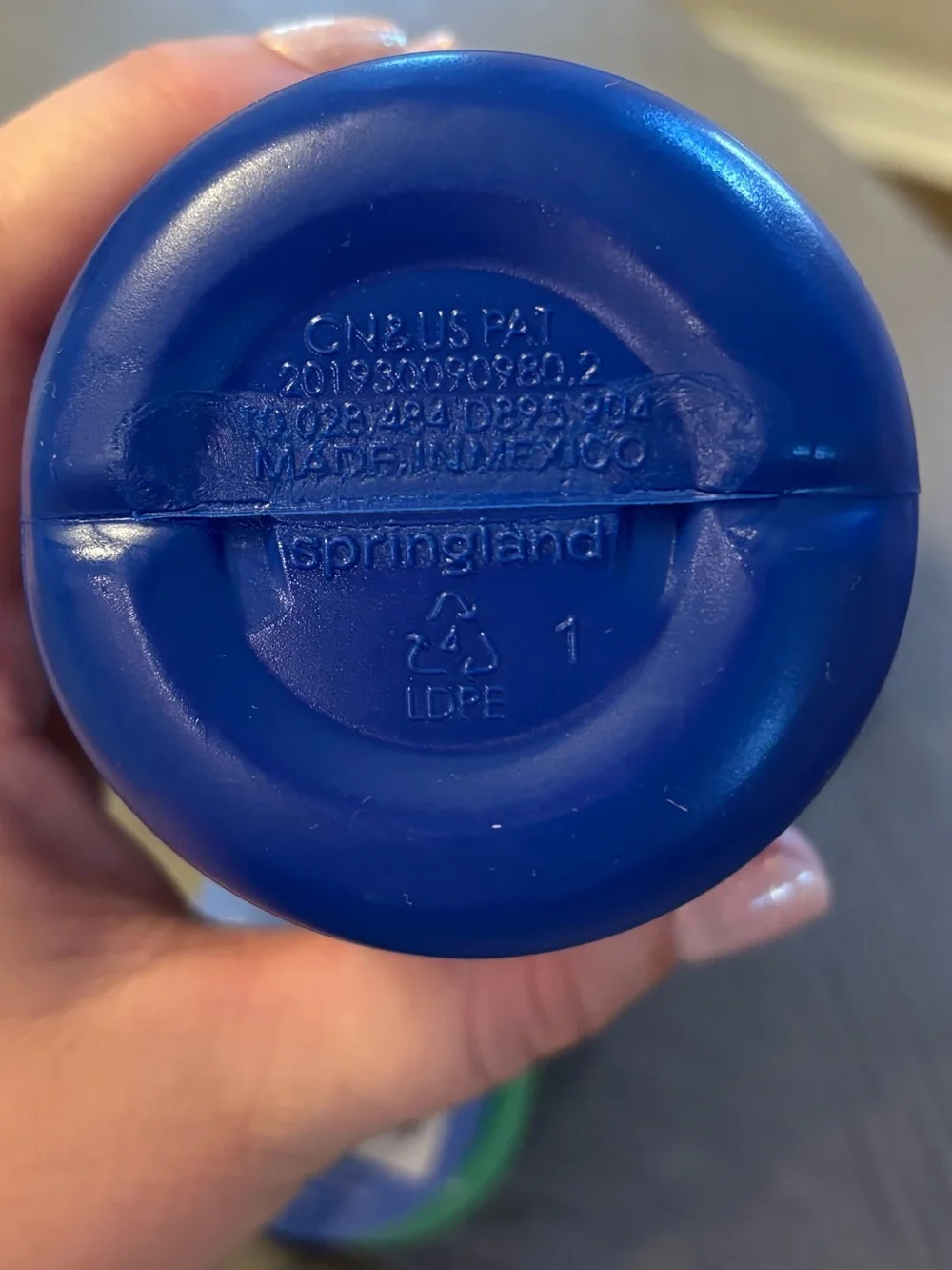 NWT Springland Springer Blue Dog Travel Water Bottle with Built-In Bowl 22 oz